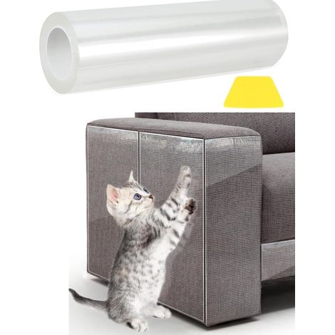 Ruban adhésif anti-araignées pour chats 45 cm x 300 cm, ruban de protection pour meubles, ruban d'éducation anti-araignées pour chats, ruban adhésif double face (1/5)