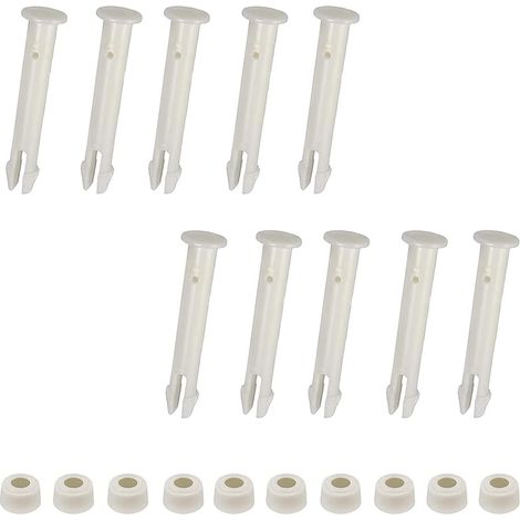 Lot de 10 goupilles de joint de piscine en plastique et joints en caoutchouc Connecteur de rechange pour piscine Frame & Intex (5,5 cm)