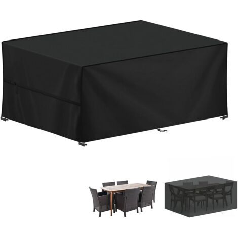 FENOPLASTICAHousse salon de jardin 210x110x75cm Imperméable 420D Oxford Protection anti-UV Housse pour table, chaise et canapé (1/5)