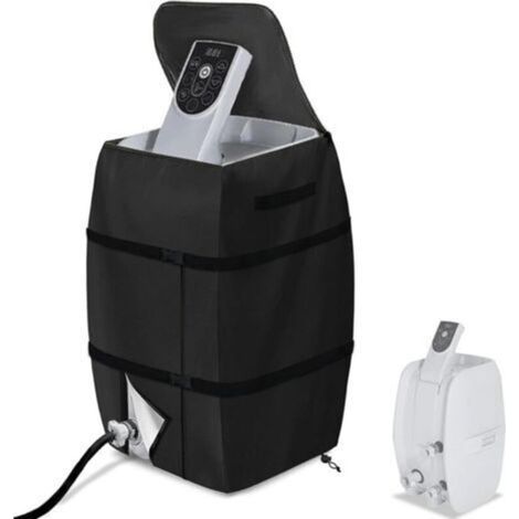 Housse de Chauffage pour Spa, 42 x 38 x 54 cm, étanche, abri pour Spa, auvent Pliable et réglable avec Cordon de Serrage et Boucle, Housse de Spa Portable avec Sangle de poignée(Noir) (1/4)