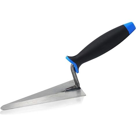 Cazzuolino muratore professionale a punta tonda Lama in acciaio al carbonio e impugnatura ergonomica - Manico antiscivolo - Cazzuola 14 cm (1/4)