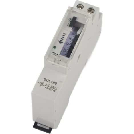 Interrupteur horaire SUL180 24h, minuterie automatique précise avec voyant lumineux, programmateur 110-250V (1/5)