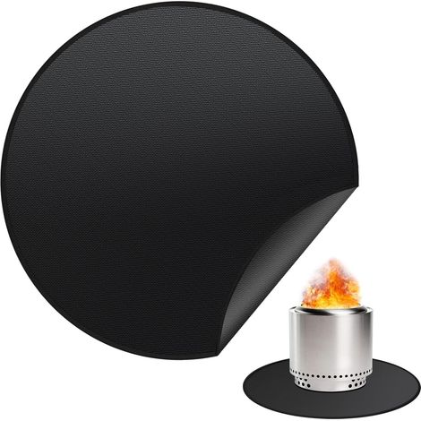 Tapis de protection 36" pour Solo Stove Bonfire, rond ignifuge sous barbecue, sol de camping portable, accessoire résistant à la chaleur pour brasero extérieur (1/5)