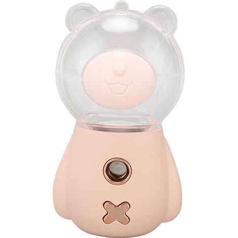 Brumeur Nano Mister Pink 300ml, réservoir d'eau visible, charge USB, matériaux ABS PC silicone, diffuseur de brume fine pour maison voyage bureau (1/5)