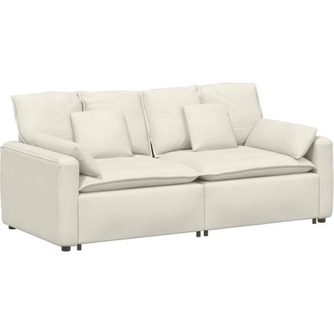 vidaXL Divano Modulare con Cuscini Crema (1/5)