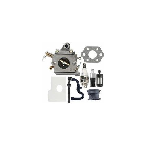 VURAHOME - C1Q-S57B Kit carburateur pour tronçonneuses Stihl MS180 / MS170 / MS 170C / MS 180C / 017/018 Remplacement du joint de bougie du filtre à air C1Q-S57A 1130120 0603 (1/5)