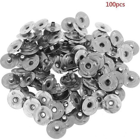 Set mit 100 Teelichtern, Kerzendochten, selbstzentrierenden Halterungen und Metallsockel