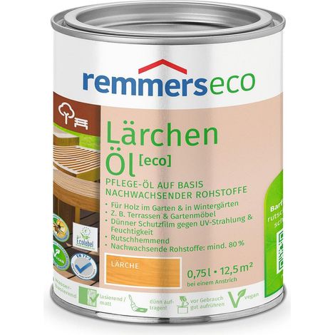 Remmers Lärchen-Öl [eco], 0,75 Liter, nachhaltiges Lärchenöl, aussen und innen, optimal für Lärche Gartenmöbel oder Lärche Holzterrassen, ökologisch