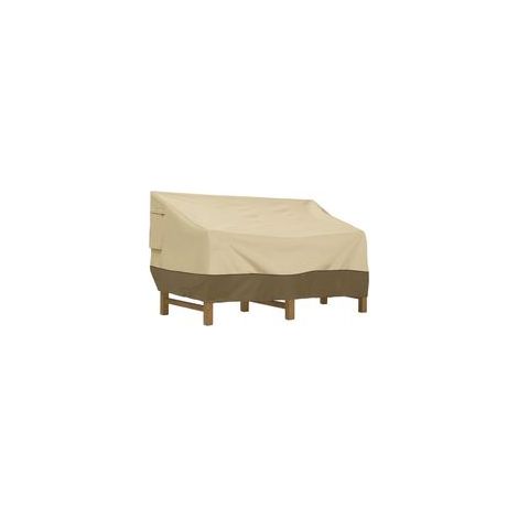 Housse de banc d'extérieur imperméable beige, 193 x 83 x 84 cm, housse de canapé à cordon, adaptée aux canapés et aux meubles