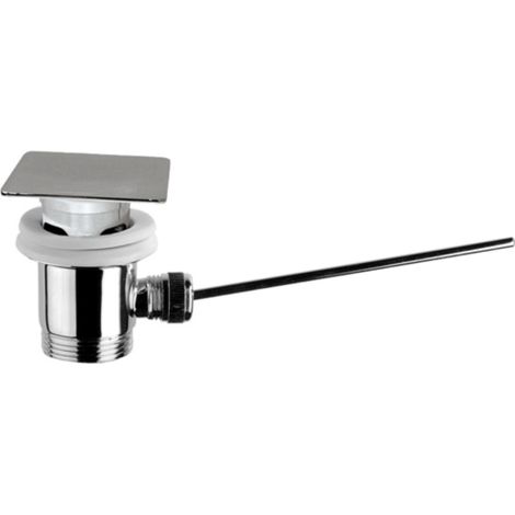 Scarico automatico con tappo grande quadrato piatto a copertura totale della piletta (1/3)