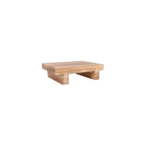 Pouf en bois massif 25 x 18 x 7 cm Reposepieds léger pour salon et chambre Capacité adaptée pour adultes et enfants (1/5)