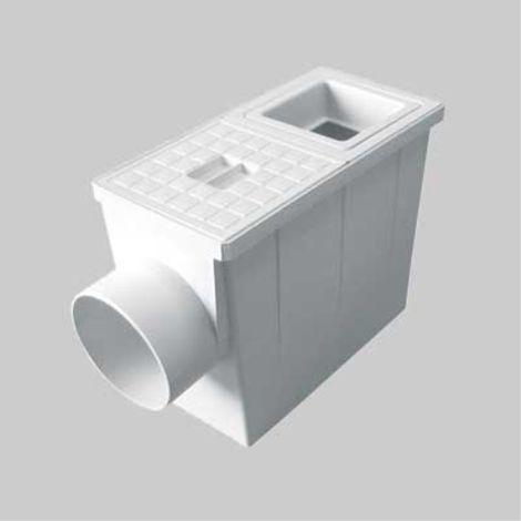 Pozzetto pluviale r. quadro 80x80/100x100 mm - scarico ø 100 mm (1/2)