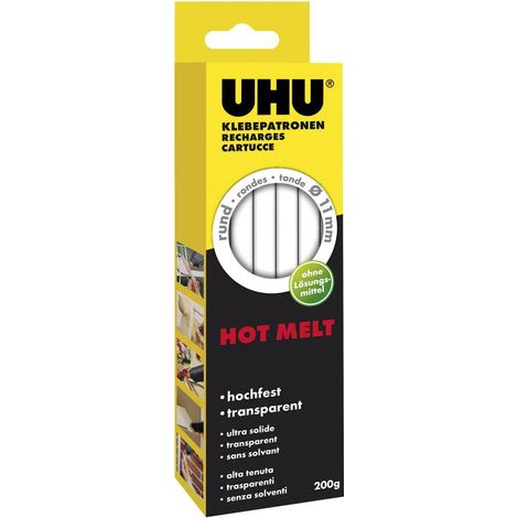 UHU 47865 Stick colla a caldo 11 mm 200 mm Trasparente 200 g 11 pz.