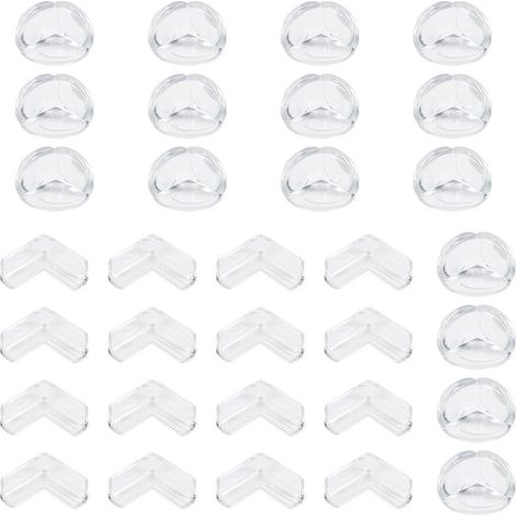 Protege Coin de Table - Protection Angle Bebe en Silicone Transparent - Pour Tables Lits Bureaux Armoires - 32 Pièces