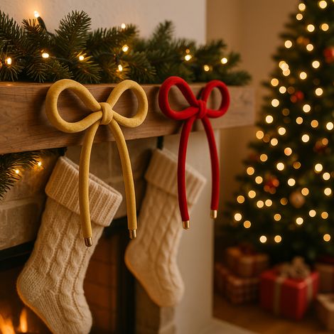 Fiocco in velluto per decorazioni natalizie da 30 cm -Oro (1/5)