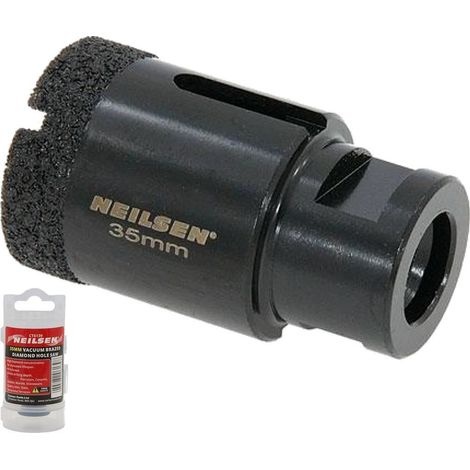 Neilsen 35mm Porcelain Tile Ceramic Stone Diamond Hole Saw Drill Bit M14 Grinder (1/2)