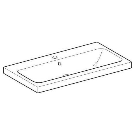 Geberit iCon Light Waschtisch, 90 cm x 48 cm, mit Hahnloch und (1/5)