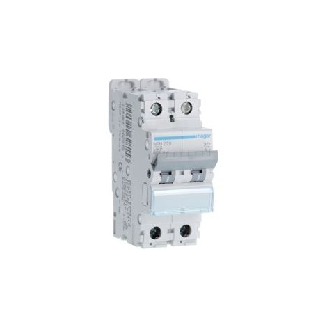 Hager NFN220 Disjoncteur 2P 6 10kA C 20A 2M (1/2)