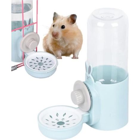 Distributeur Eau Lapin, 500ML Suspendue Abreuvoir Automatique Anti-Goutte Biberon Cochon d'Inde Hamster Chinchilla Hérisson Furet (1/4)