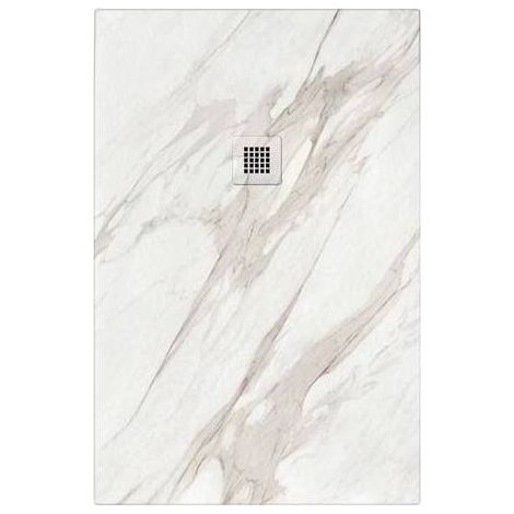 PLATEAU DE DOUCHE NYMO DESIGN FINITION CALACATTA Dimensions : 70 x 90 cm