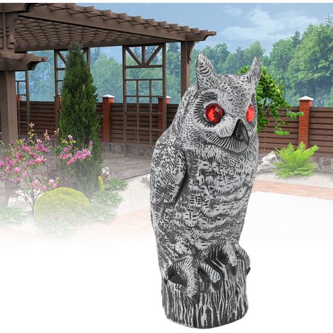 Hibou Solaire Éclairage LED Effaroucheur Oiseaux Étanche pour Jardin Terrasse Clôture