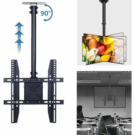 TV Deckenhalterung Fernseher Halterung Deckenhalter Klappbar Ausziehbar Schwenkbar für 23-65", belastbar bis 30kg, max VESA 600x400mm