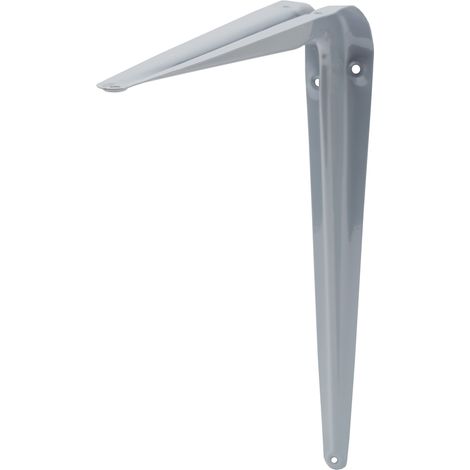 Equerre décorative emboutie grise 25x30cm