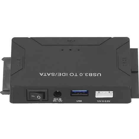 Kit adaptateur USB 3.0 vers IDE SATA pour disque dur externe, câble 2,5/3,5 pouces, prise 100-240 V (Royaume-Uni).