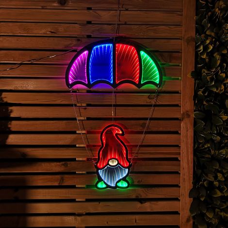 60cm Infinity Light up Hanging Parachute Gonk Christmas Decoration with Multi-Coloured LEDs (1/5)