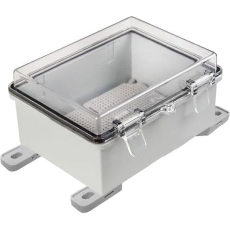 Boîtier de prise de courant extérieur étanche IP66 en ABS résistant aux intempéries avec couvercle transparent ou gris, étui de protection mural (couvercle transparent) (1/5)