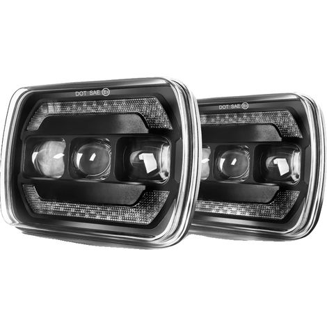 Juego de faros delanteros, visibilidad mejorada, construcción duradera, 2 piezas (1/2)