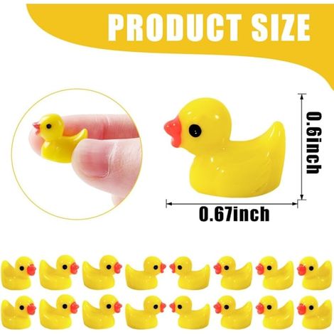 Yezinangua 130 pièces canards miniatures lumineux en résine caoutchouc décorations DIY maison de poupée, paysage de jardin féérique miniature, décoration d'aquarium de poissons, décoration canard Yezinangua 130 pièces canards miniatures lumineux en résine caoutchouc décorations DIY maison de poupée, paysage de jardin féérique miniature, décoration d'aquarium de poissons, décoration canard