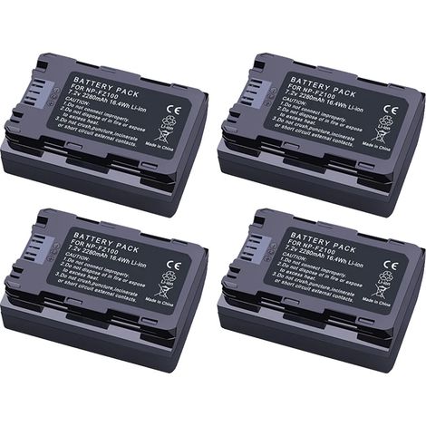 Batterie d'appareil photo, Chargeur à double emplacement, Banque d'alimentation portable, 4PCS Batterie (1/2)
