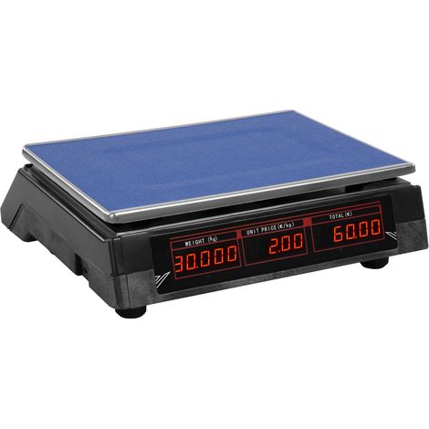Bilancia commerciale per prezzi, nera, 30 kg / 2 g