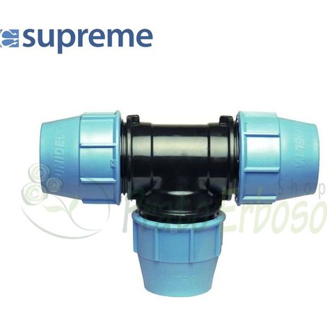 S080040040 - Tee a 90 gradi a compressione 40 x 40 x 40