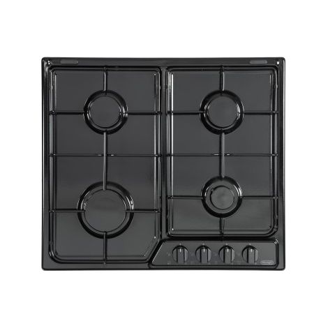 De'Longhi YNF 46 ASV Piano cottura Gas 58 cm 4 fuochi griglie smaltate accensione elettronica colore Nero (1/4)