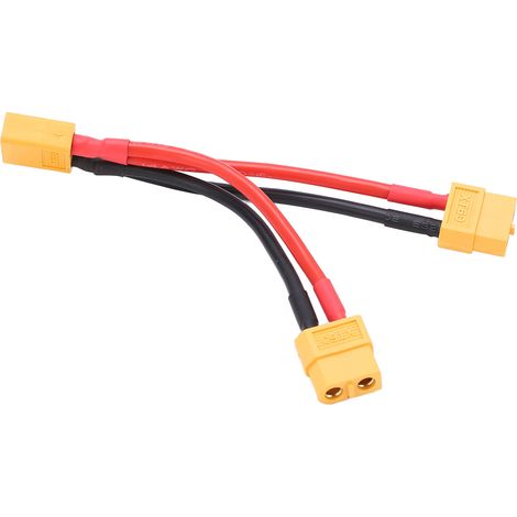 Câble de doubleur Y XT60 pour batteries RC, 1 mâle vers 2 femelles en silicone, 1 mètre (1/5)