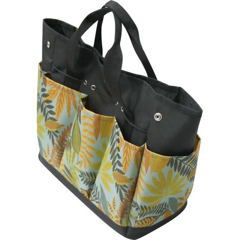 Große Gartengerätetasche mit gelbem Blumenmuster (1/5)
