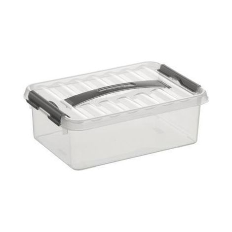 SUNWARE 78700609 BOITE PLASTIQUE 4L AVEC POIGNÉE TRANSPARENT (1/2)