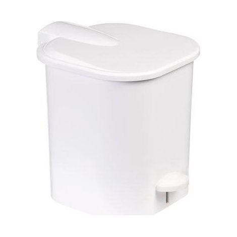 Poubelle plastique blanc pour sanitaires. 4 litres -