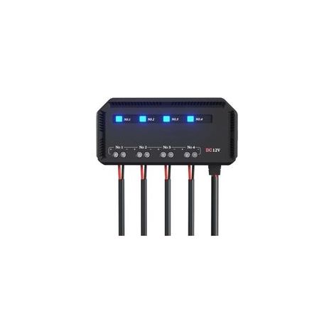 Blocs Fusible Lame ATC/ATO avec Relais, Porte Fusible Voiture 12v, 4 Voies Boîte à Fusibles, Boîte à Fusibles 12v, Porte-Fusible Indicateur LED pour Bateau, Fourgonnette et Voiture (1/5)