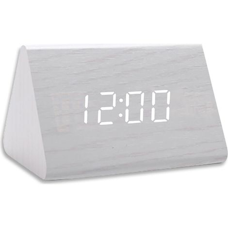 Réveil Digital LED avec Fonctionnalités Personnalisables - 3 Alarmes Programmable, Recharge USB, Réglage de la Luminosité et du Volume - Design Moderne pour Chevet