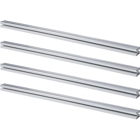 Lot de 4 profilés d'extrusion en aluminium à rainure en T 4040 - Norme européenne - Rail linéaire anodisé - Pièce d'imprimante 3D CNC DIY 39,4 pouces 1000 mm (1/5)