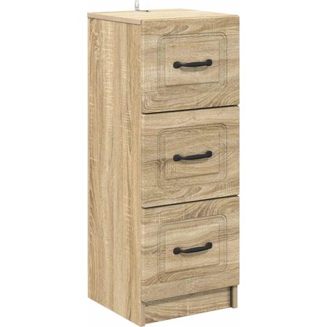 vidaXL Mobile con Cassetti Rovere Sonoma 33 x 34,5 x 87 cm