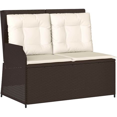 Maison Exclusive - Gartenbank Braun Poly-Rattan