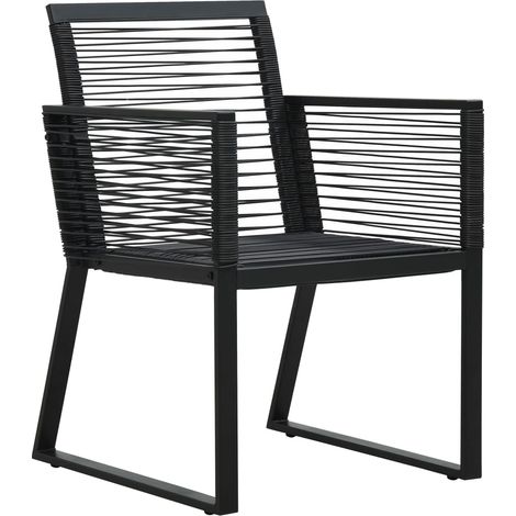 2 pcs Chaises de jardin, Chaises de terrasse, Fauteuils de Relaxationn Noir Rotin PVC BGT80592 (1/5)