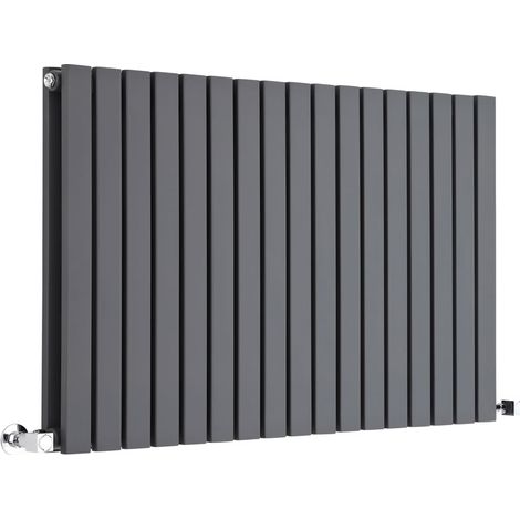 Milano Capri Anthracite Horizontal Double Flat Panel Radiator - 635mm x 1000mm (1/5)