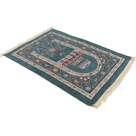 Tapis de Prière - Chenille - 70 x 110 cm - Pour Homme et Femme - Tapis de Prière Pompon - 1 Pièce (1/5)