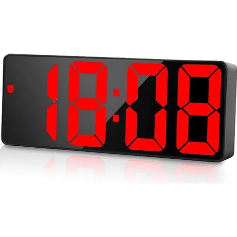 Flintronic Digitalwecker, Digitaluhr mit LED-Anzeige, Temperaturanzeige, 4 einstellbare Helligkeitsstufen, Schlummerfunktion, Sprachsteuerung, 12/24-Stunden-Anzeige, 3 Weckmodi, USB-C-Anschluss (1/5)