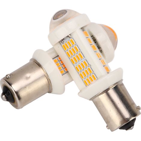 Lot de 2 ampoules LED jaunes pour feux de recul, clignotants, feux stop et feux arrière de voiture. (1/5)